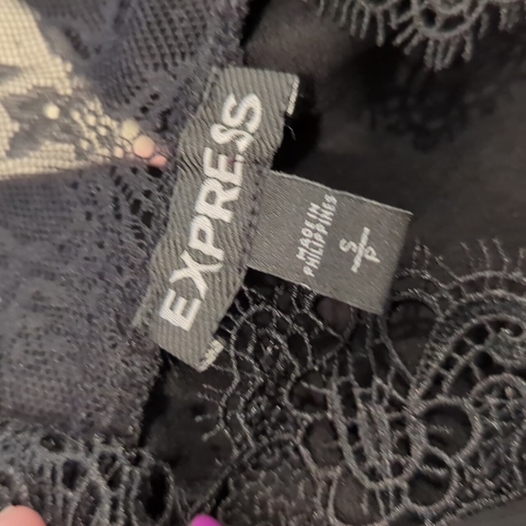 Express black sleeveless lace detail top - Picture 7 of 7